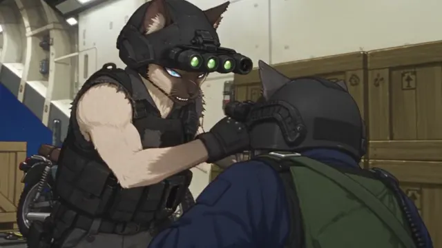 Anime cat commando